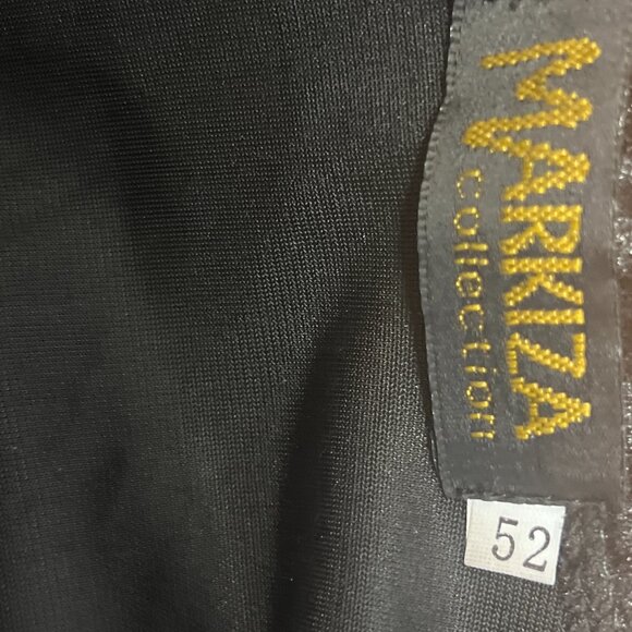 Markiza Collection Black Velvet Tunic Dress Embellished Beading Size 52 - Picture 4 of 4